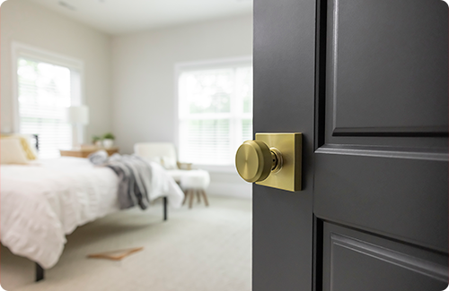 satin brass bedroom door knob