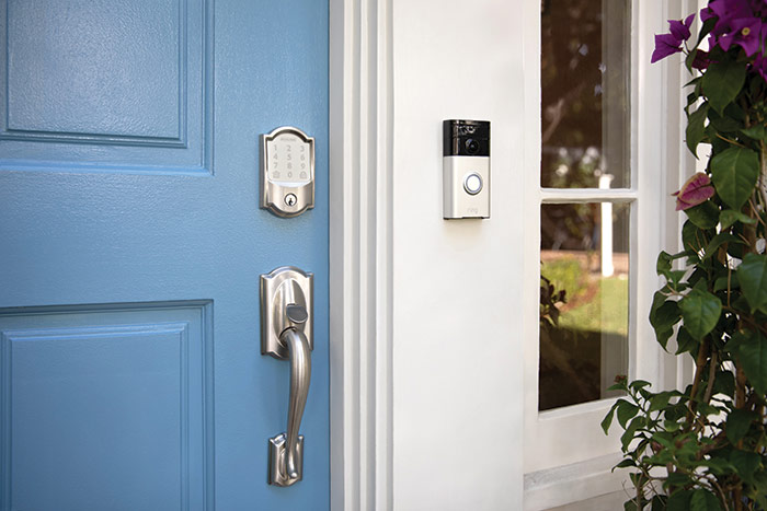 Schlage Encode paired with Ring doorbell.